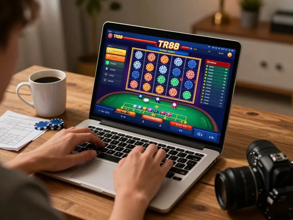 Engaging gameplay on TR88 casino platform showing online poker and slot interface