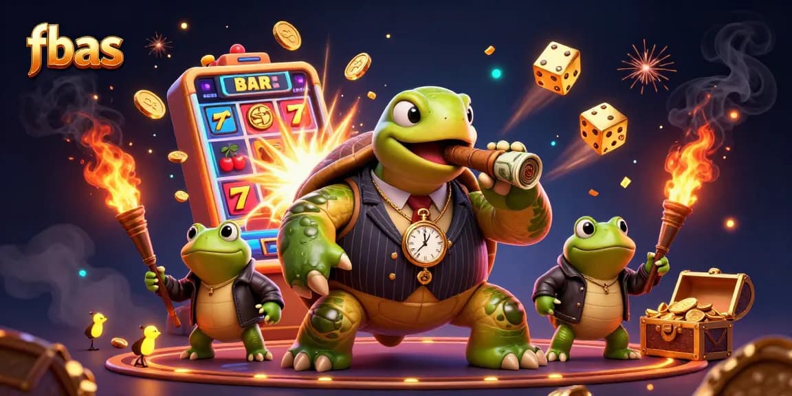 fbas provides an immersive experience in a colorful casino scene with animated characters and vibrant game elements.