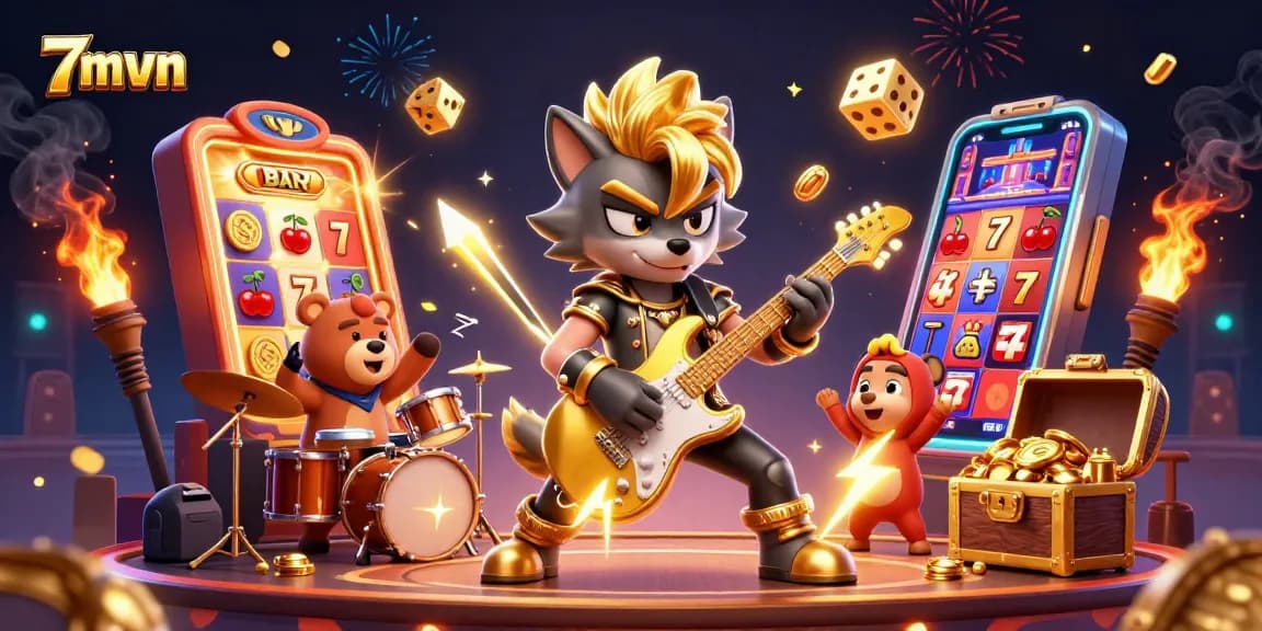Experience thrilling wins with 7mvn's dynamic casino scene featuring vibrant gaming action and exciting elements.