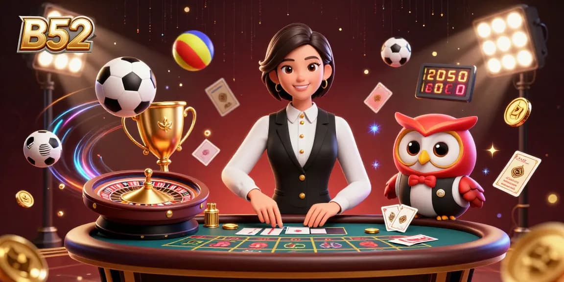 Engage with B52 betting strategies at a vibrant baccarat casino featuring a professional dealer.