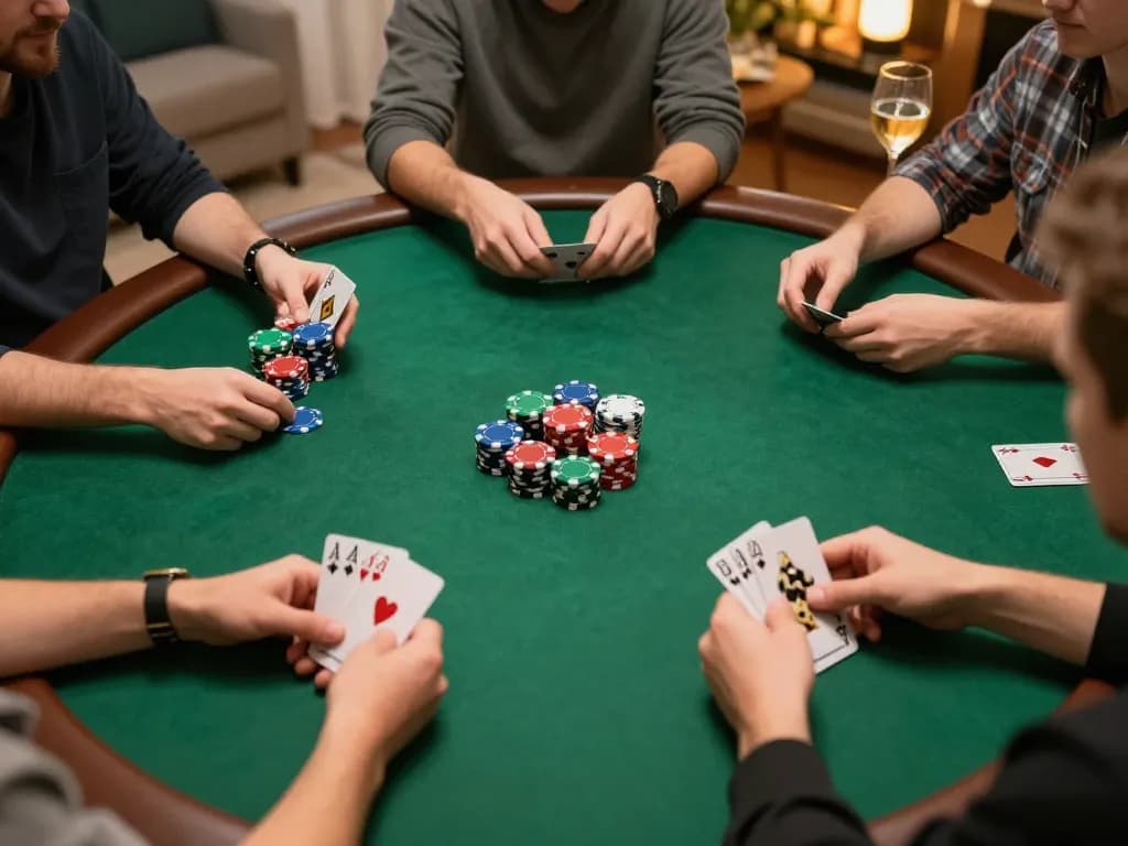 Players engage in an exciting online poker game at https://s666hn.com/, showcasing strategic gameplay and colorful chips.