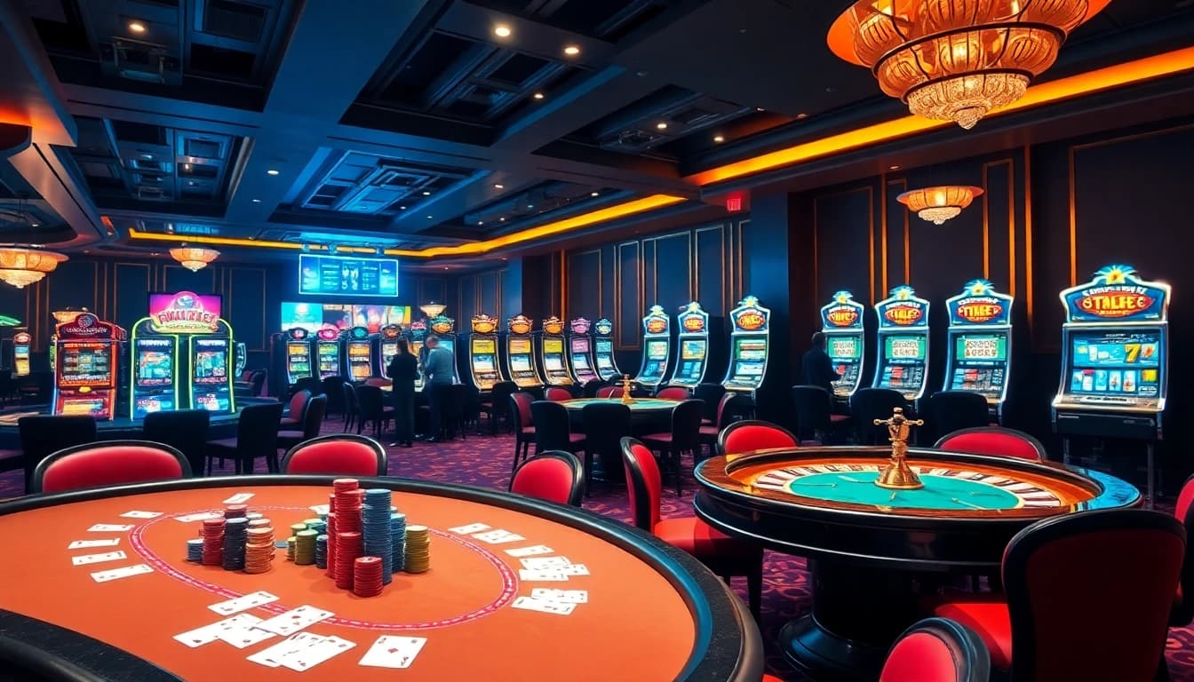 Immersive casino experience with players engaged in games at https://f8betb1.com/ showcasing excitement and luxury.
