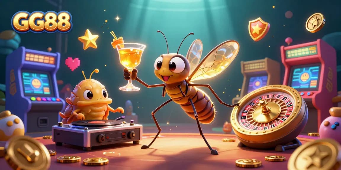 Engage in thrilling gaming adventures with GG88 featuring dynamic casino elements and vibrant characters.
