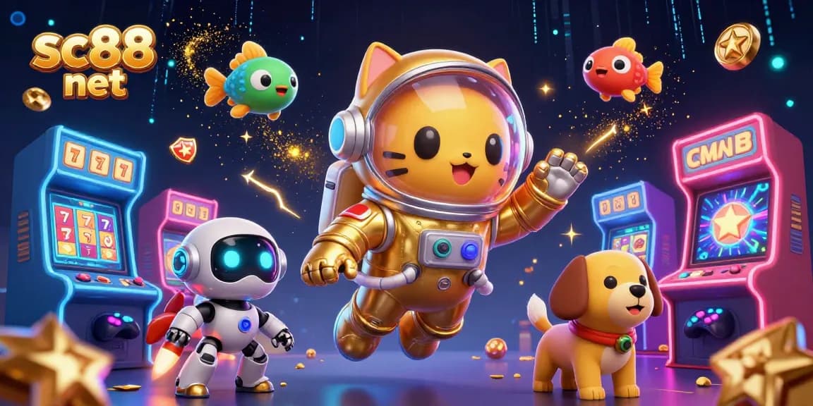 Play and win at sc88 net with vivid gaming elements and characters in a dynamic casino scene.