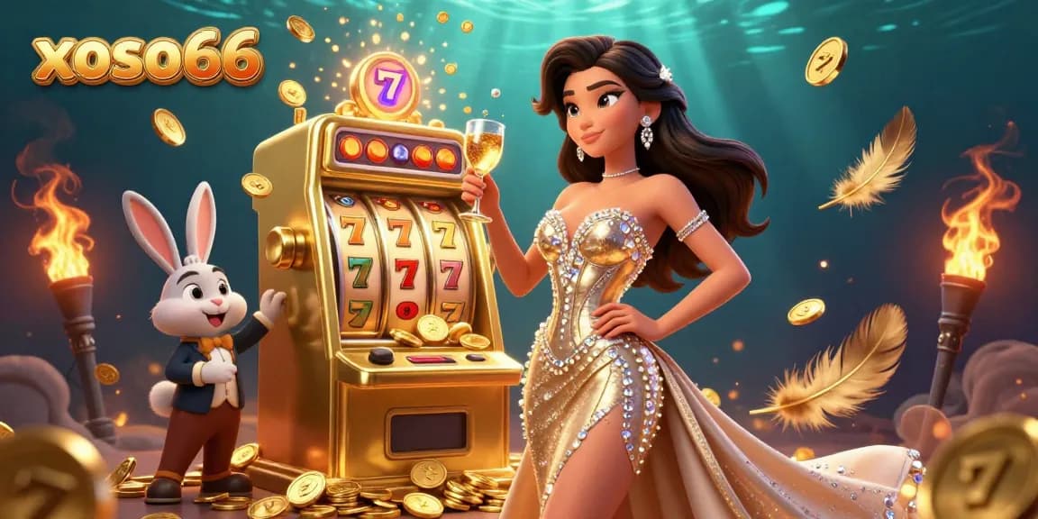Experience thrilling jackpots with xoso66 at a vibrant online casino featuring slot machines and dynamic graphics.