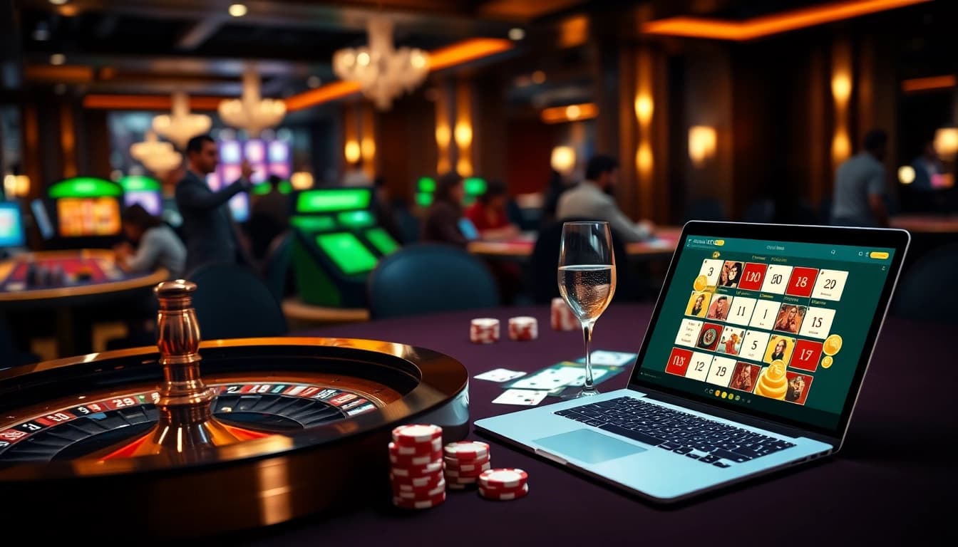 Experience thrilling bets at https://luck8.media/ casino with poker chips and a roulette wheel.