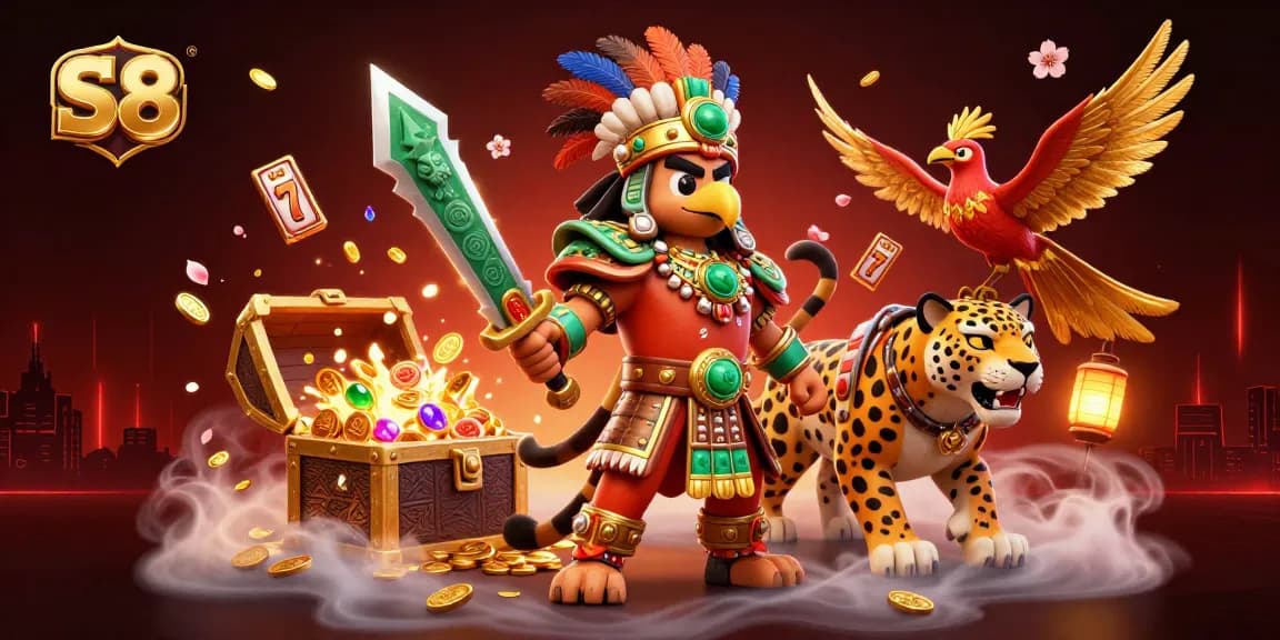 S8 brings thrilling casino action alive with vibrant characters and slot elements!