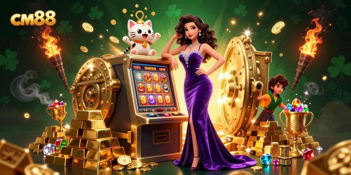 Experience thrilling wins with cm88's jackpot slots and charming fortune cat mascot.