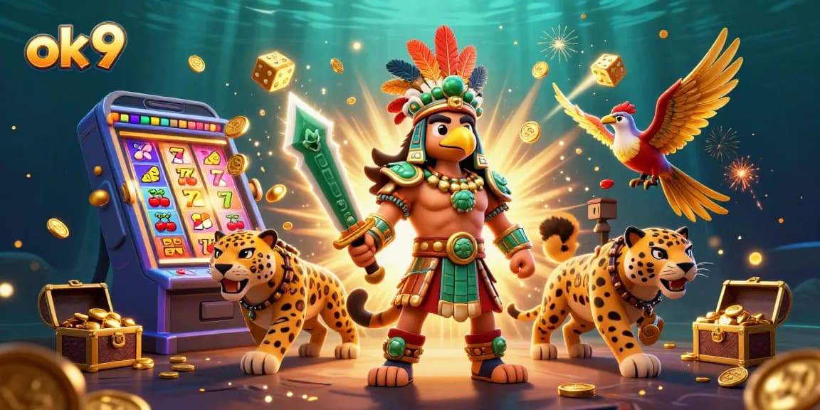 Spin to win at ok 9 with vibrant slot machine action and epic casino treasures!
