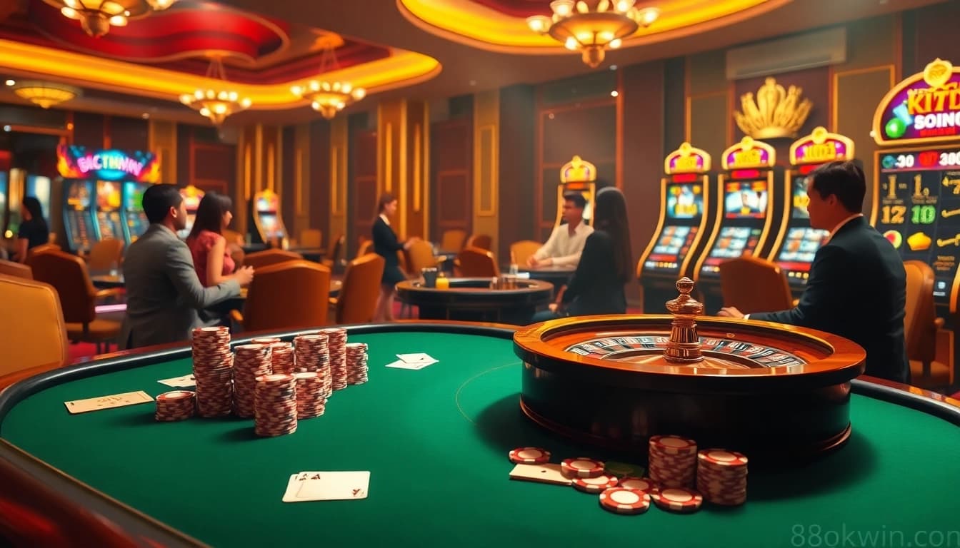 Experience thrilling online gameplay and vibrant casino visuals at 88okwin.com with poker, roulette, and slots.