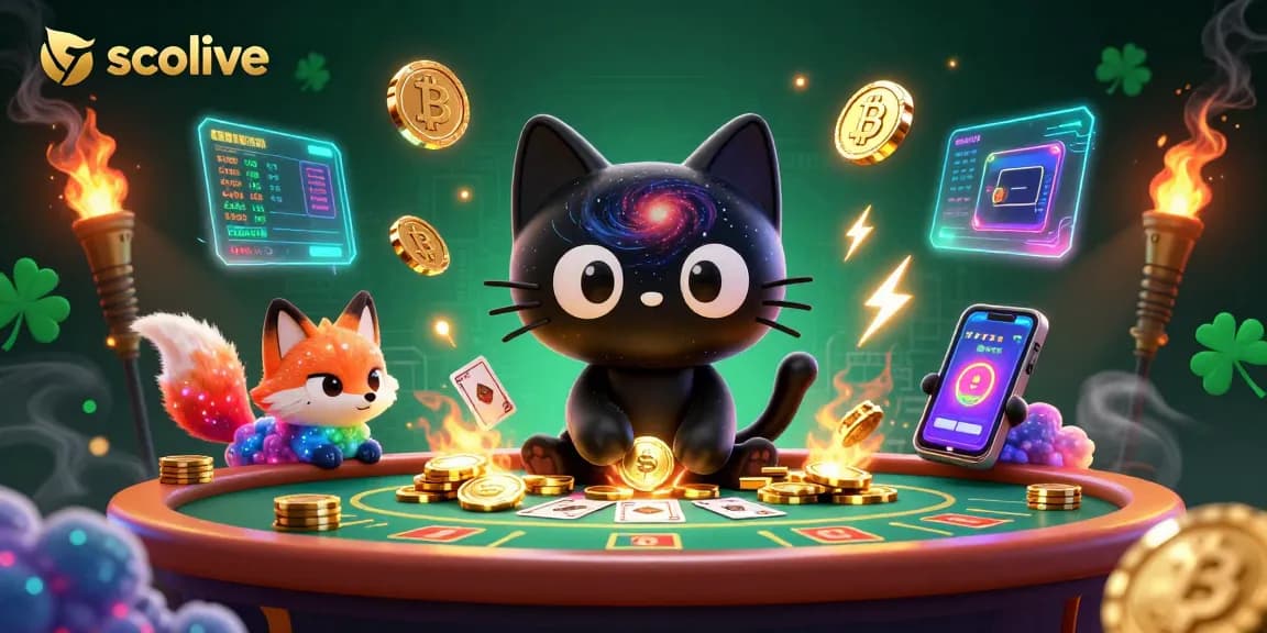 Socolive offers exhilarating blackjack action in a vibrant cosmic casino setting, showcasing captivating characters.