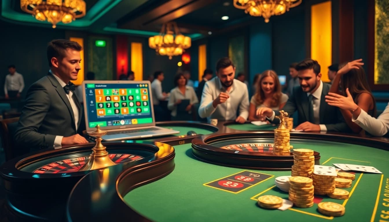 Engage in thrilling TG88 casino games at a luxurious gaming table atmosphere.