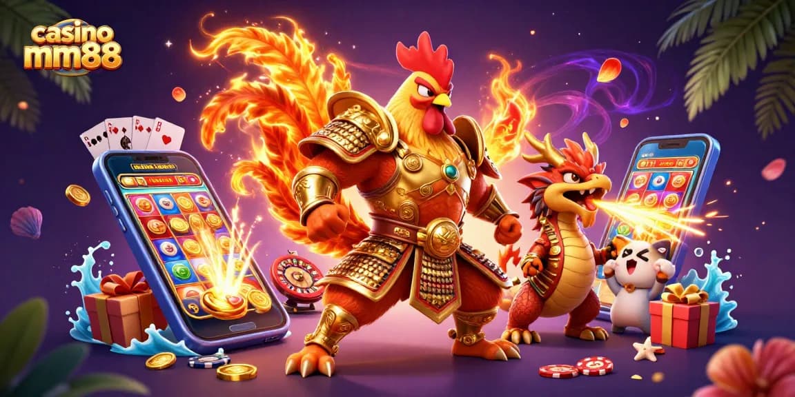 Experience thrilling action at casino mm88 with dynamic 3D elements featuring gaming characters and exciting graphics.