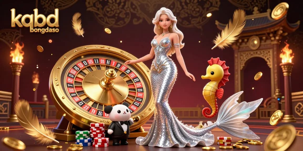 Bet on your favorite matches with kqbd bongdaso, featuring a glamorous woman and roulette wheel.