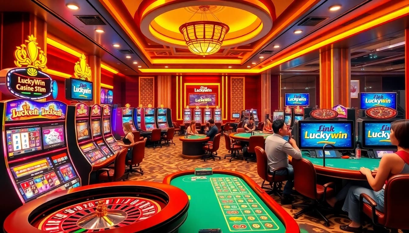 Players enjoying advanced gaming at Luckywin, emphasizing the Link Luckywin uy tín for secure betting.