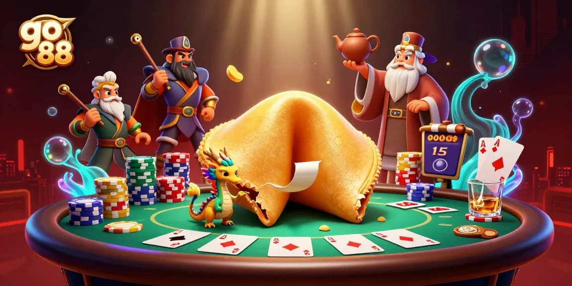 Engage with the thrill of go 88 through this dynamic 3D casino illustration featuring luck and excitement.