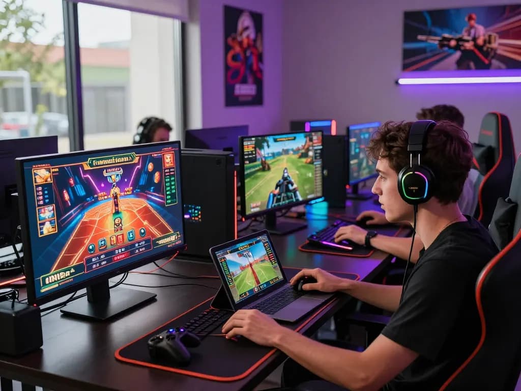 Players enjoying a dynamic bem88 gaming session with vibrant graphics and technology