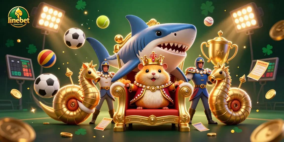 Experience thrilling bets with linebetbangladesh in this 3D illustration of a vibrant, playful casino scene.