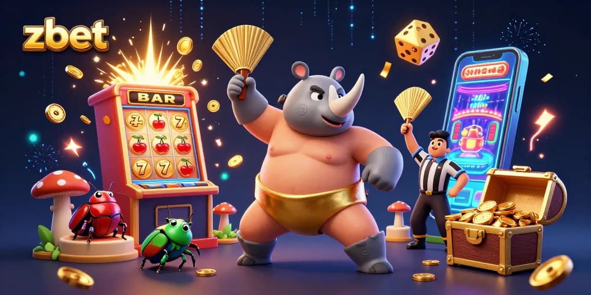 Experience the excitement of zbet as the beetle champion stomps, sending coins and jackpots flying!