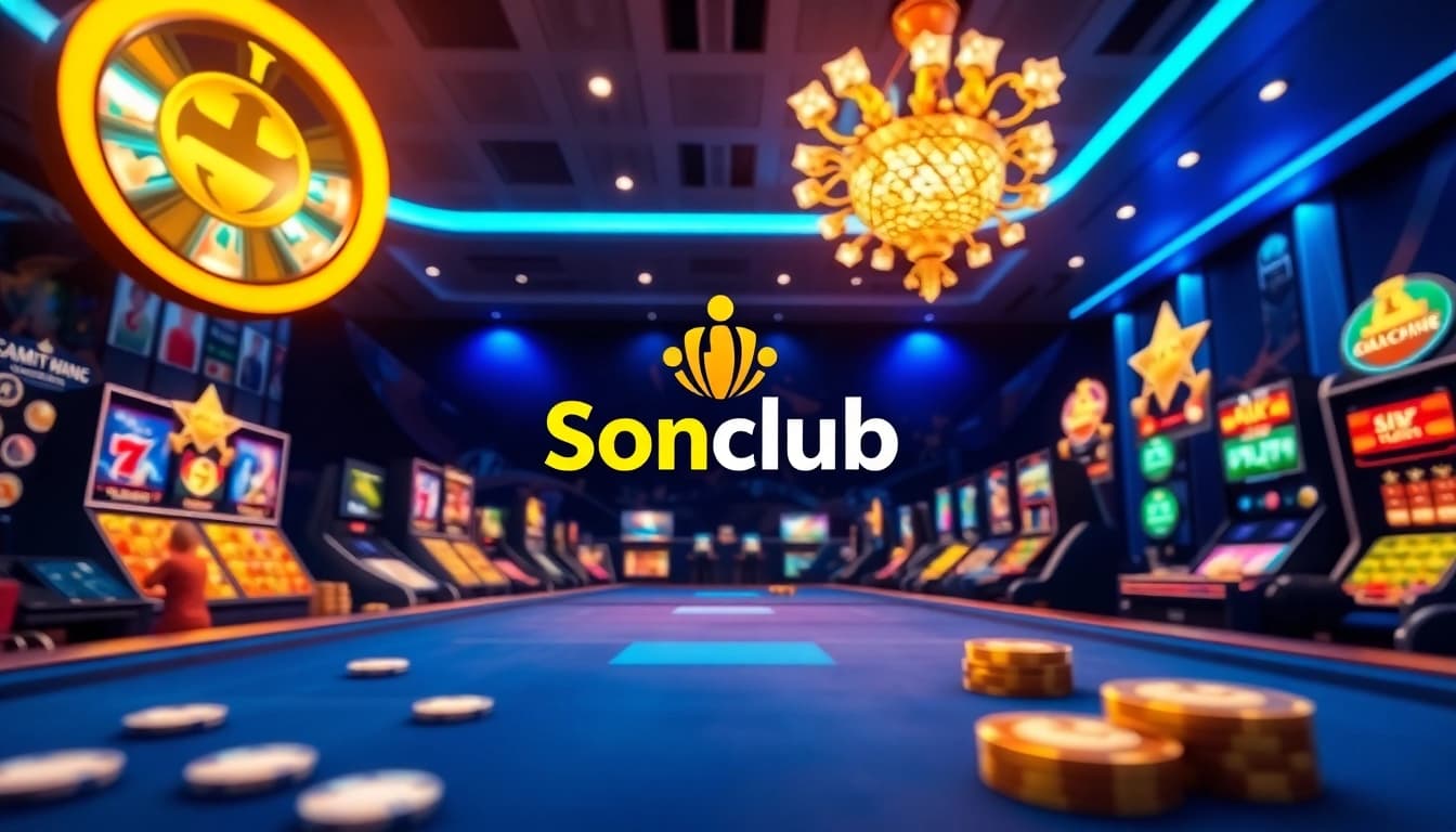 Engaging Sonclub online gaming platform interface showcasing diverse game options.