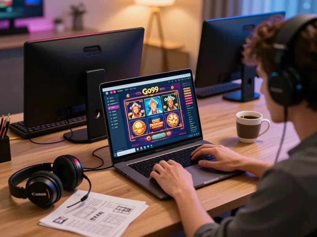Player enjoying a gaming session on Go99, showcasing thrilling online casino excitement.