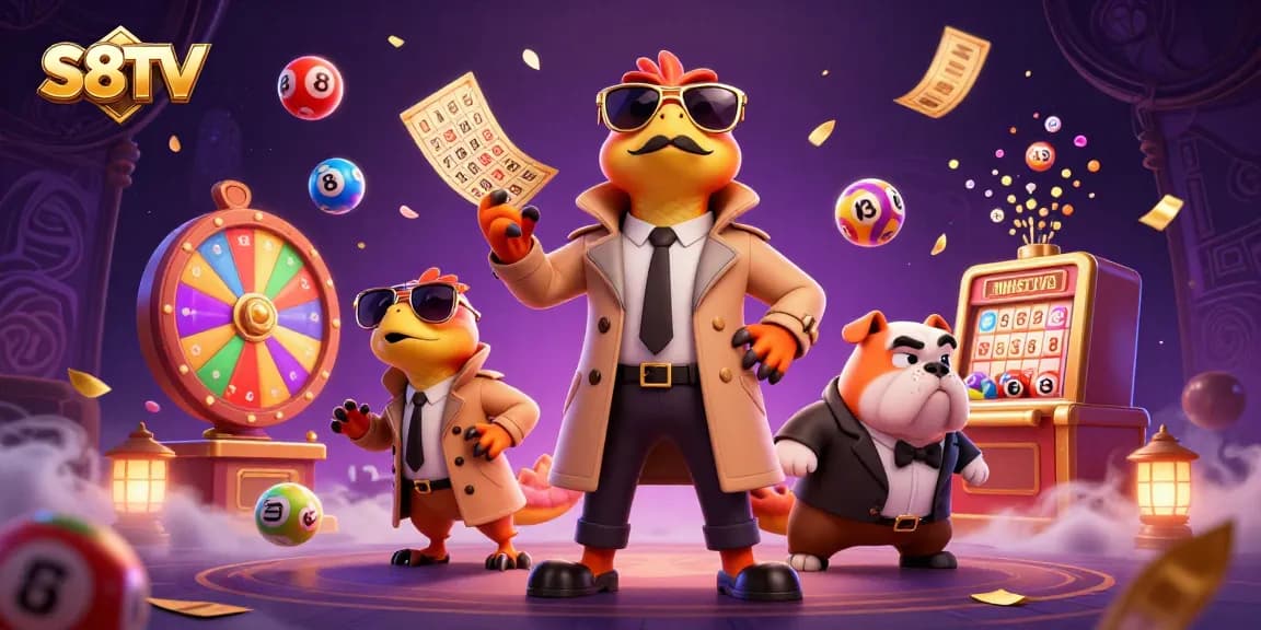 Experience the thrill of S8TV with cartoon raptors attempting entry to a VIP casino lounge.
