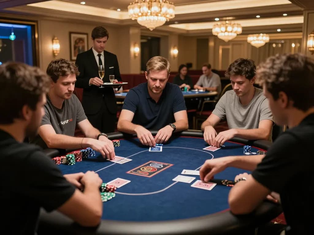 GG88 VIP gaming experience with players enjoying poker in an elegant setting