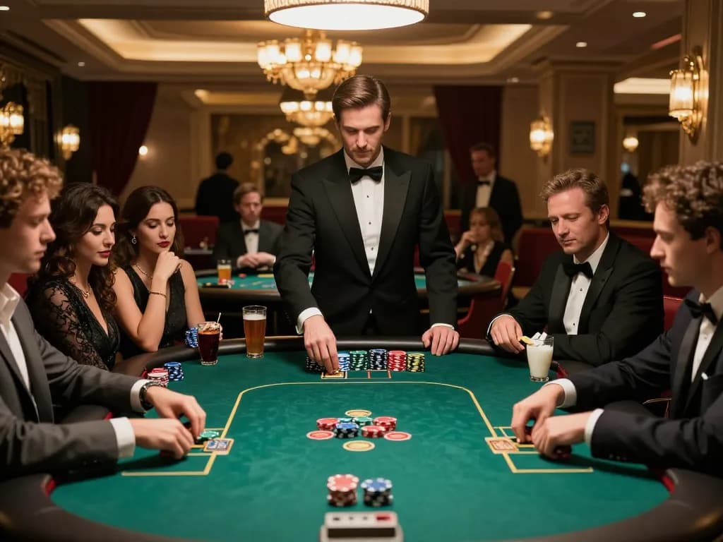 nhà cái 79king players engaging in high-stakes poker at upscale casino