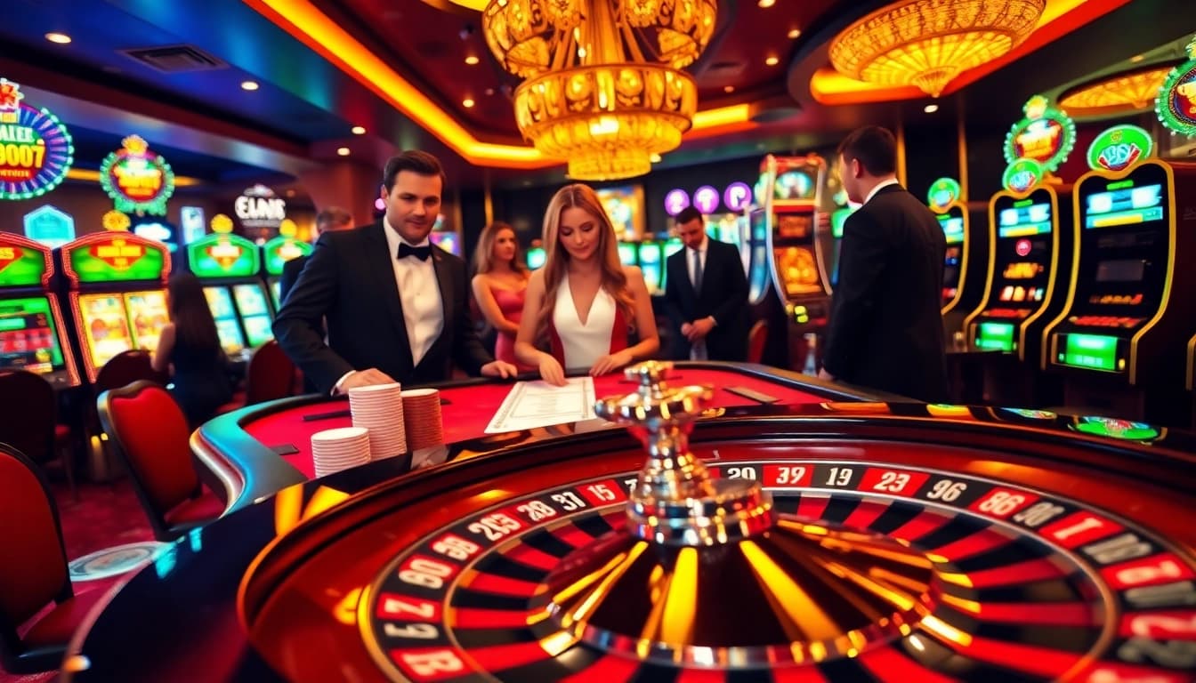 Experience the thrill of mm 88 with players at a luxurious casino table.
