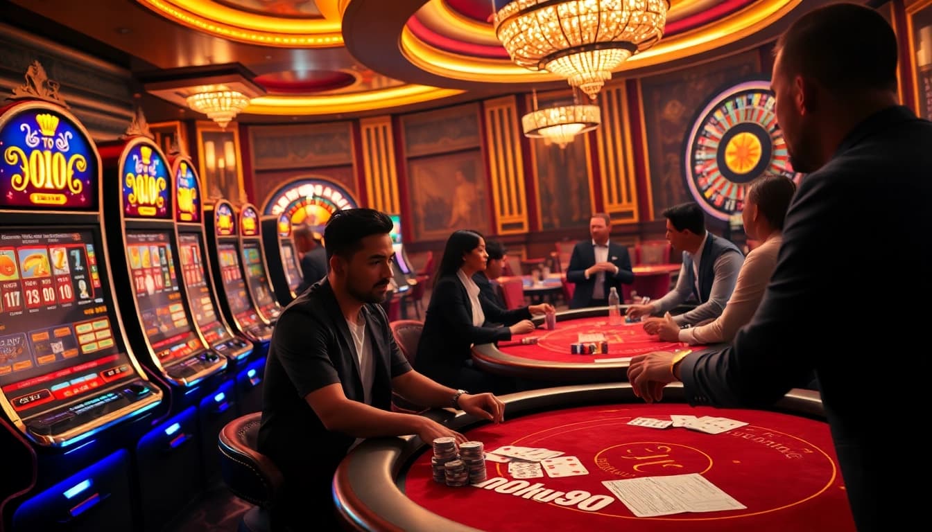 Experience thrilling gameplay action at nohu90 with vibrant casino tables and exciting moments.