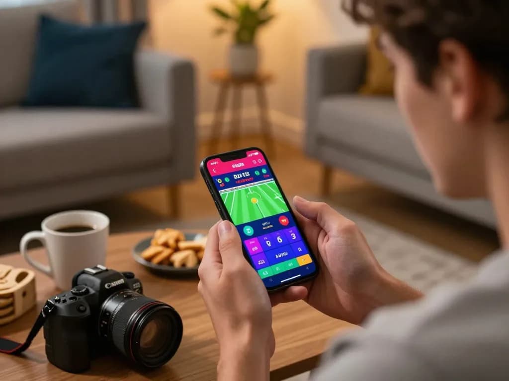 Experience the thrill of online betting with XO88 from the comfort of your home, showcasing a smartphone app in action.