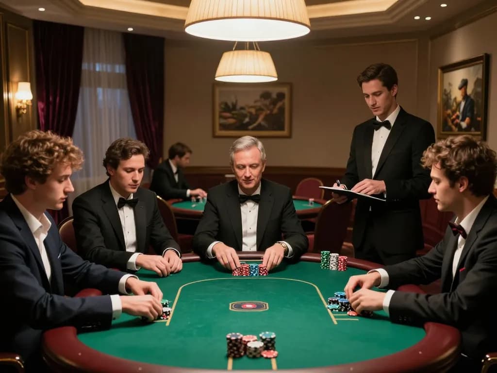 Players enjoying a strategic poker game at a sunwin private room, adding excitement and elegance to the action
