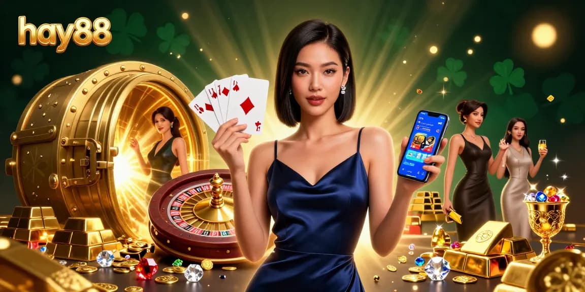Play exciting games like hay88 in this vibrant casino scene with stunning graphics and premium features.