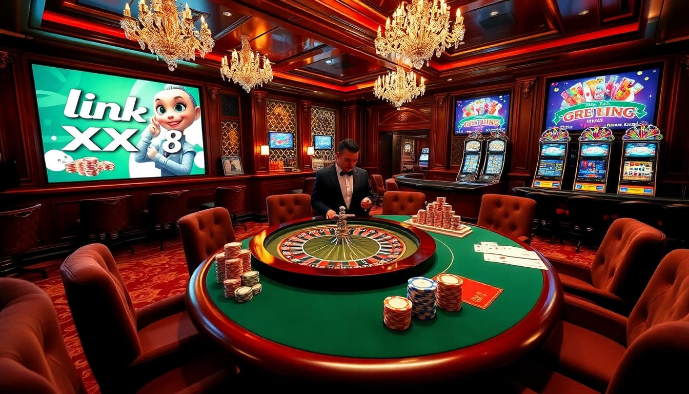 Experience the thrill of winning at link xx88 casino with glamorous roulette and poker tables.