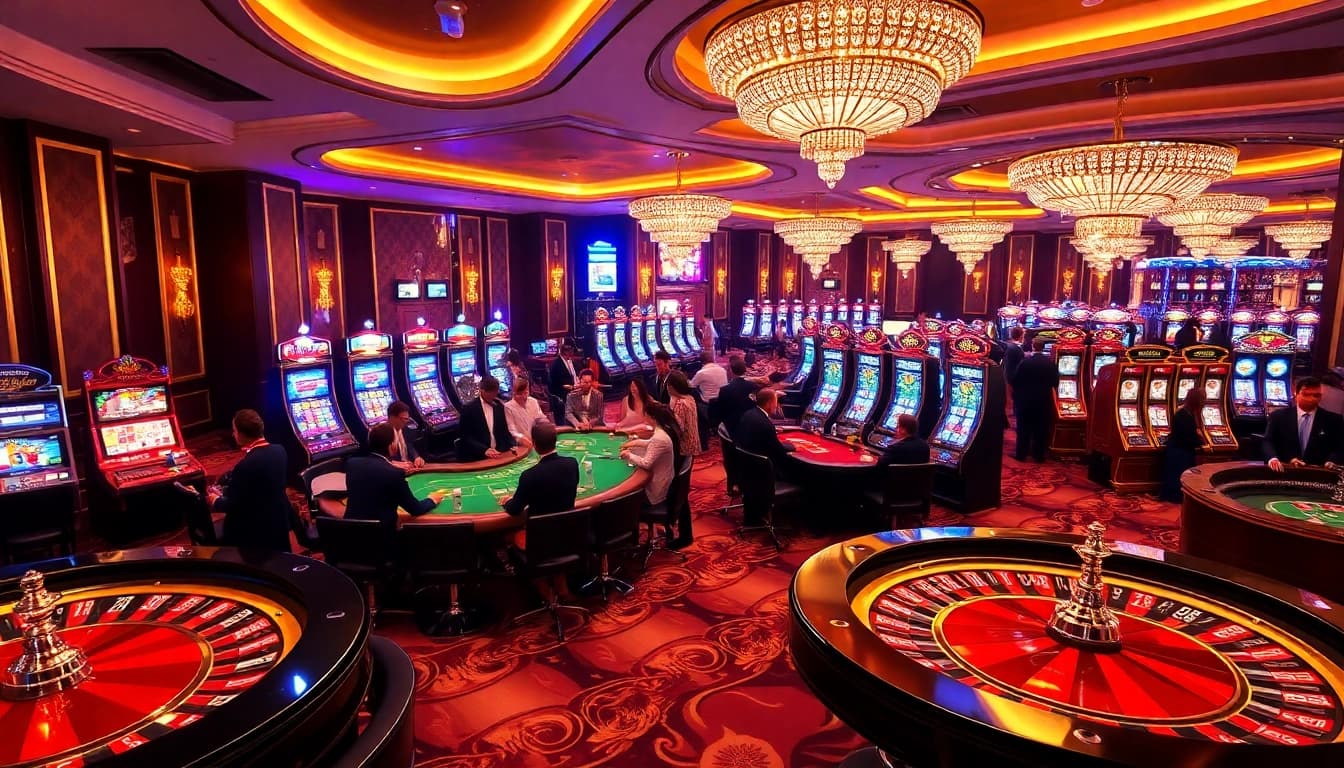 Experience MM88 KJC's thrilling casino atmosphere with vibrant games and high-stakes action.