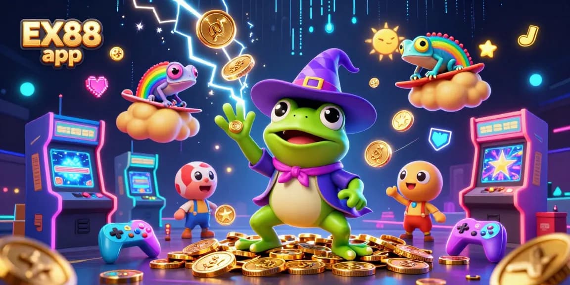 Experience the thrill of the EX88 app with a magical scene of gaming fun and winning potential.