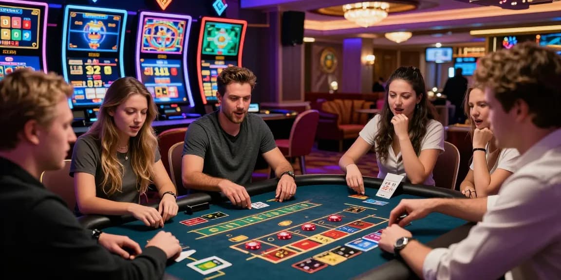 Exciting live dealer gaming at a credit card casino on jumpspace.org.uk, showcasing diverse players enjoying a thrilling experience.