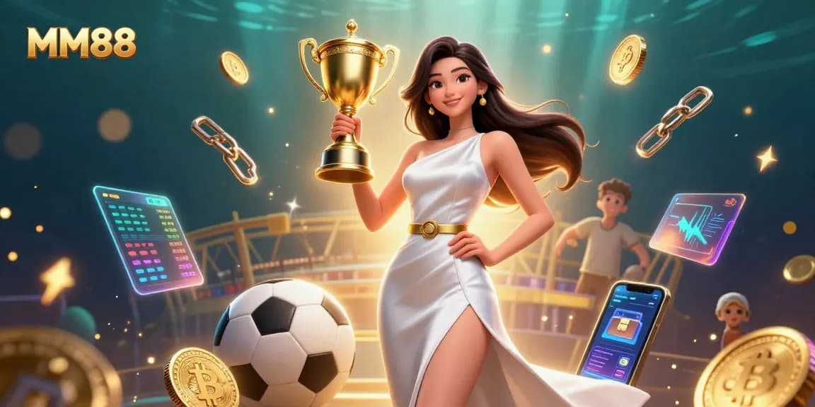 MM88 offers top-notch casino experiences with victorious gaming characters, vibrant elements, and sports betting themes.