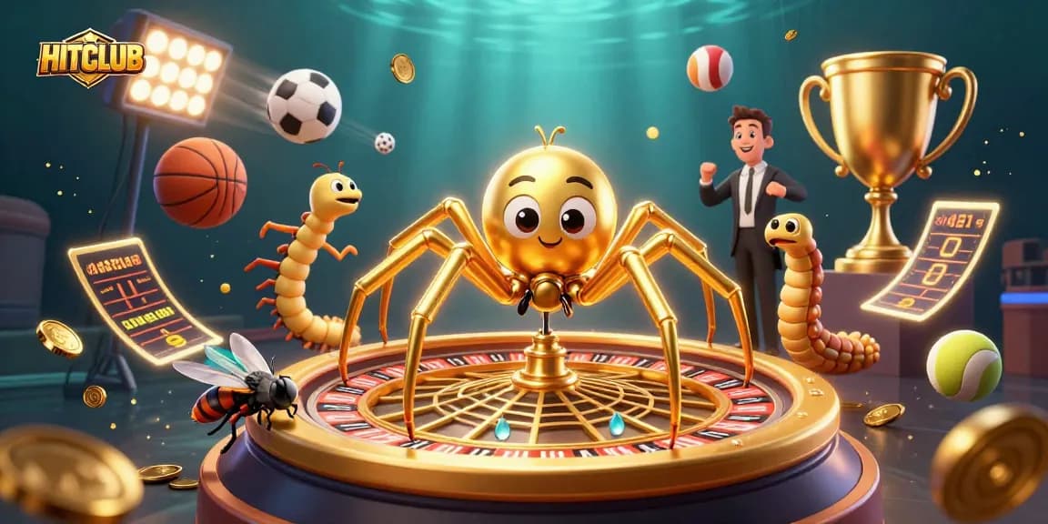 Place your bets at HITCLUB: Vibrant illustration of daring casino action with thrilling characters.