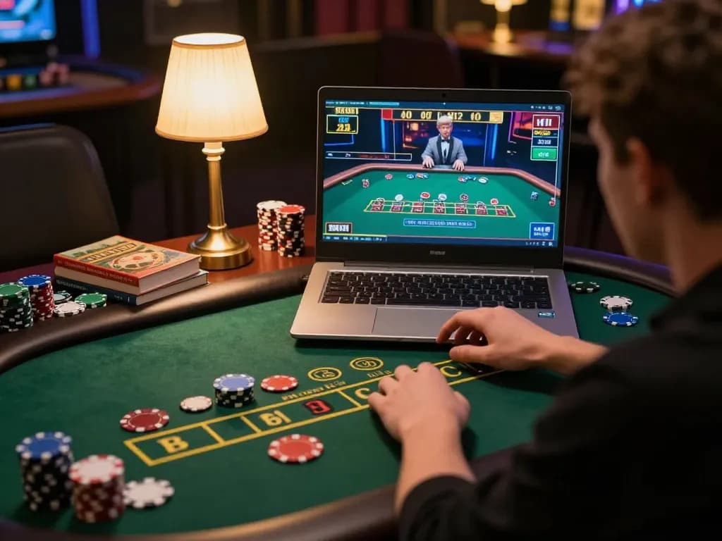 Engaging in responsible online gambling at Sunwin while enjoying a live dealer game.