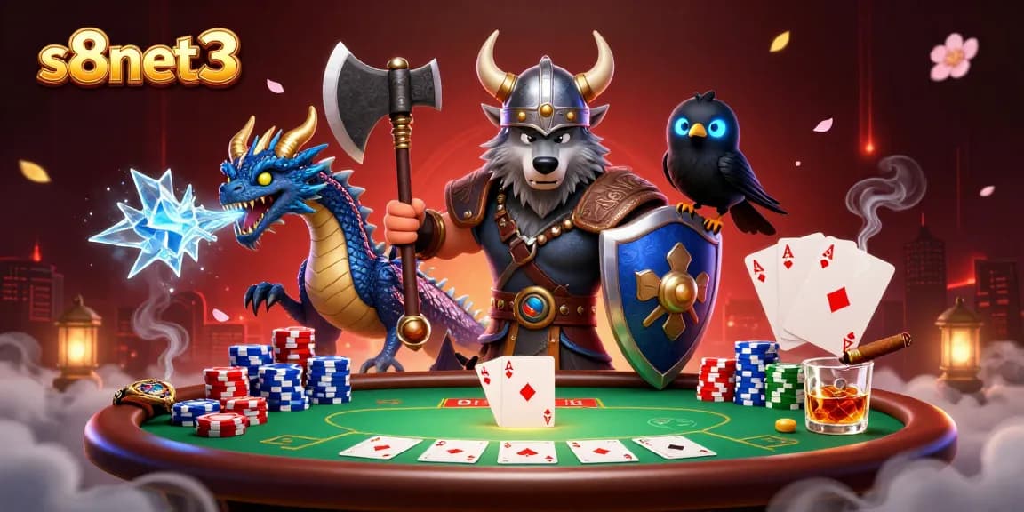 Engage with the exciting world of poker at s8net3, featuring ace hands and vibrant chips.