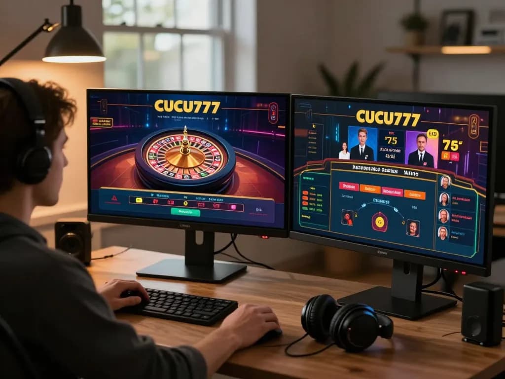 Engaging online gaming experience on CUCU777 platform with live dealer roulette in action