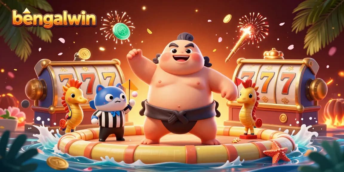 Bengalwin brings excitement with a dynamically illustrated casino scene featuring a blowfish and vibrant gaming elements.