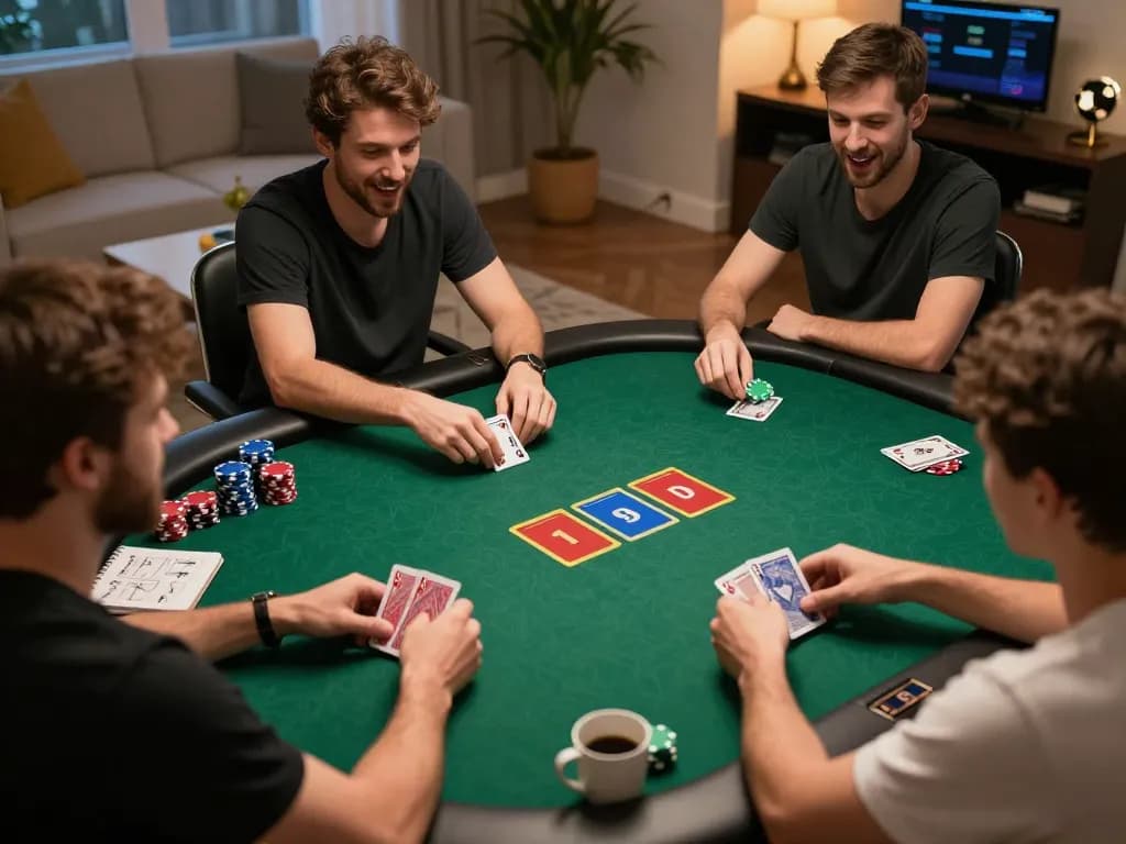 Players engage in an exciting online poker session at NK88, showcasing strategy and thrilling gameplay.