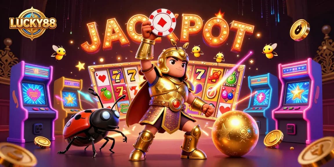 Engage in the excitement of LUCKY88 with vibrant slot reels and winning symbols
