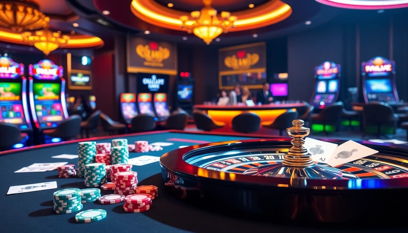 Experience the thrill of gambling at nhà cái 98win with vibrant poker chips and a roulette wheel.