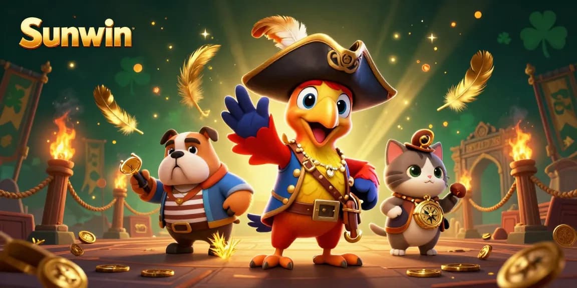 Experience the thrill of Sunwin's exciting games with vibrant characters and dynamic gambling elements.