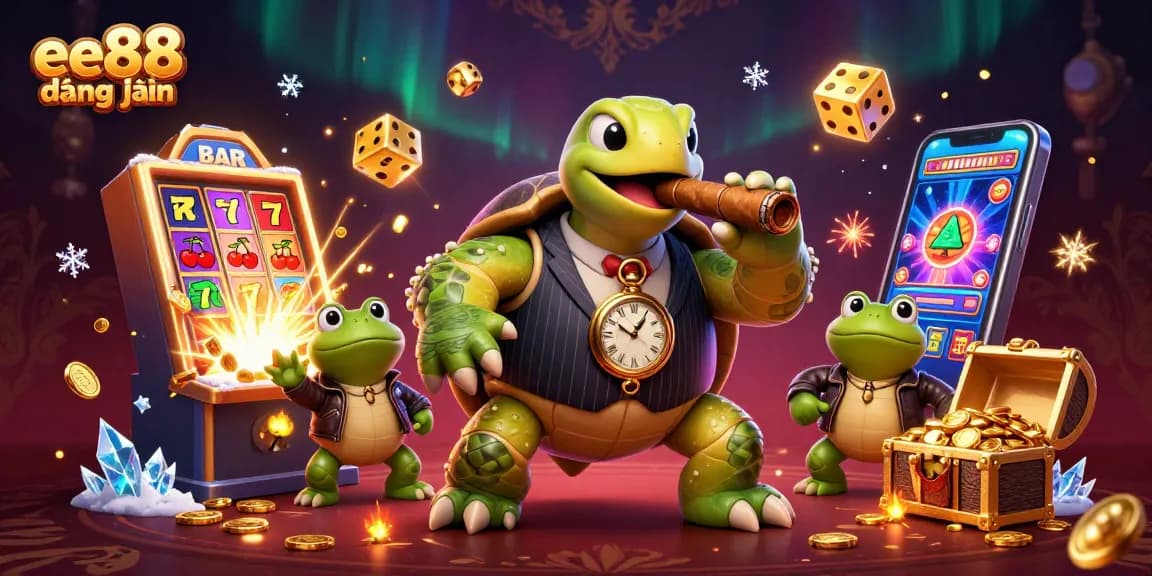 Experience thrilling ee88 đăng nhập with a vibrant casino scene filled with characters and elements.