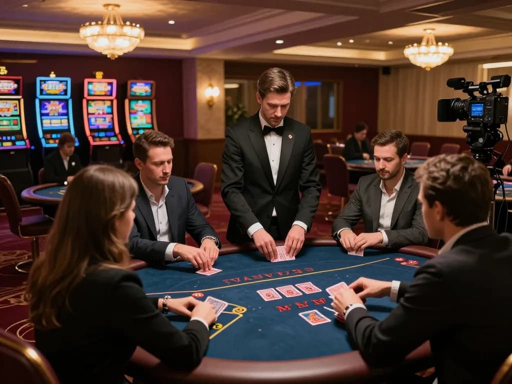 Players enjoying an exciting poker game at 789Club casino with rich decor.