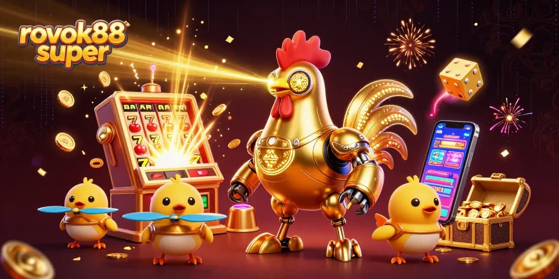 Experience exciting gameplay with rokok88 super featuring vibrant 3D casino characters and elements.